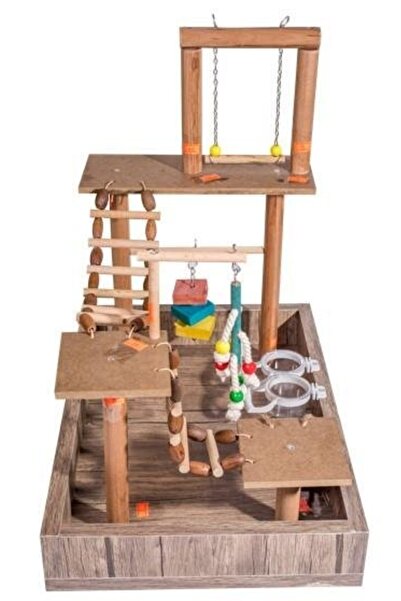 Genel Markalar Muhabbet Kuşu Tüneği Oyun Alanı Papağan Oyun Alanı Tünek M-1