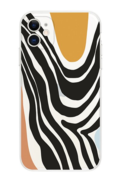 shoptocase Iphone 11 Şeffaf Zebra Art Desenli Telefon Kılıfı