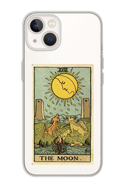 shoptocase Iphone 13 Şeffaf The Moon Desenli Telefon Kılıfı