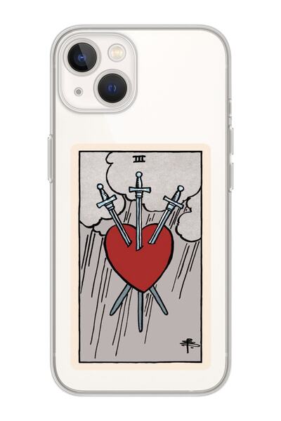 shoptocase Iphone 13 Şeffaf The Heart Desenli Telefon Kılıfı