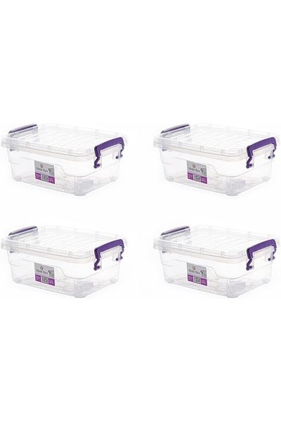 sağlam plastik Hobby Box Horizontal Storage Container Set of 4 (4x2 Lt)