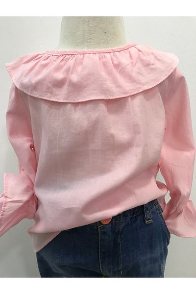 Çikoby Baby Girl Collar Ruffled Shirt