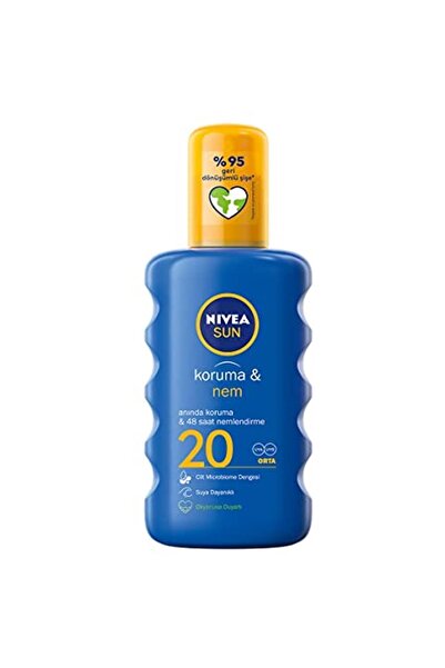 NIVEA Sun Spf 20 Koruma &nem Güneş Sprey 200ml,suya Dayanıklı Nemlendirici Gü...