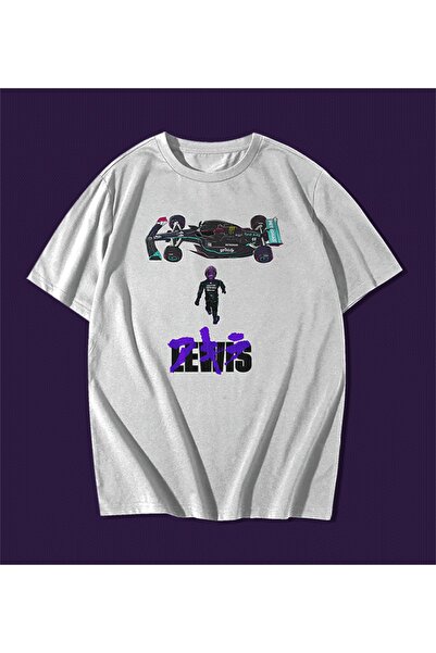 rebelberi Lewis Hamilton Napisano F1 Y2k Grunge Stil Oversize Unisex Bela Maj...