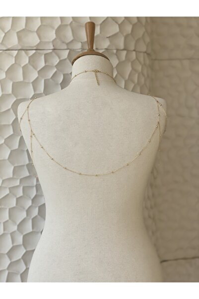 pop up store Gold Top Detay Zincir Omuz Aksesuarı