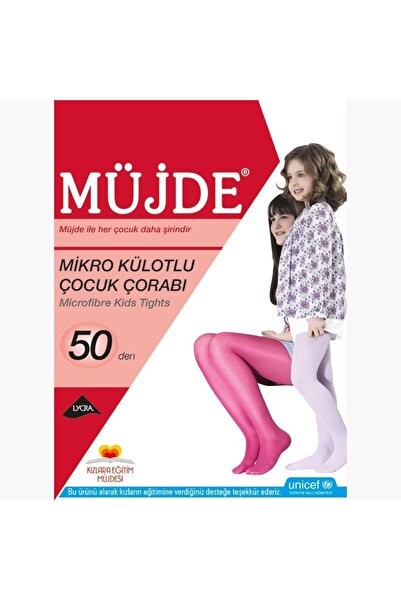 Müjde Mikro Külotlu Çocuk Çorabı 50 Denye Beyaz