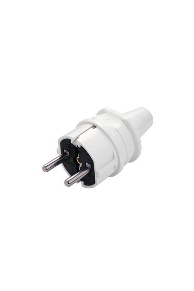 Tamer Elektrik Viko Grounded Men's Straight Plug White90304100