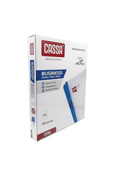 Cassa Pocket File Transparent 100 Micron Crystal Pocket File (Pack of 100)