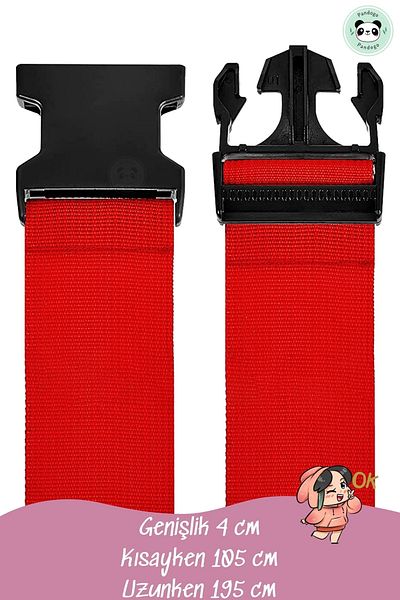 Pandogo Suitcase Lock Suitcase Safety Strip Red