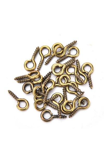 yiğit aksesuar 100Pcs Antique Copper Epoxy Jewelry Screw Jewelry Nails Jewelry Supplies
