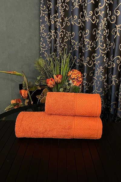 DURNES Beige Luxury Bath Set - 100% Cotton Bath Towel