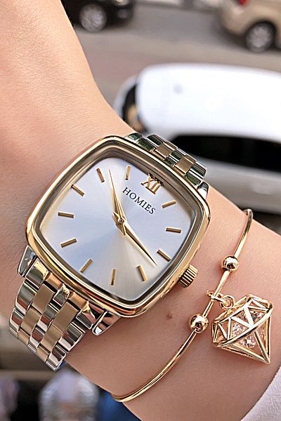 Homies Women's Wristwatch-Bracelet Steel Cord Waterproof