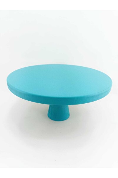 na neşeli ahşap 26 Cm Ayaklı Salda Mavi Sunumluk. Doğum Günü Özel Gün Yaş Günü Kutlama Pasta Sunumluğu