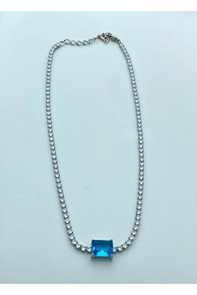 HERA AKSESUAR Rüya Serisi Su Yolu Mavi Taşlı Kolye