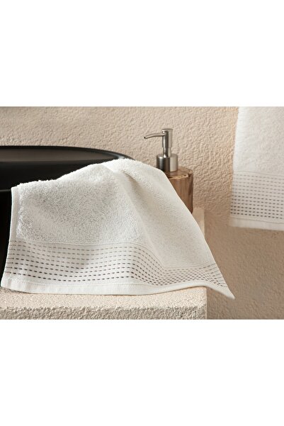 English Home Ριγέ Πετσέτα Χεριών 30x40 εκ. Εκρού