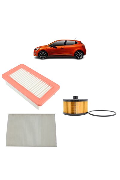 Genel Markalar Renault Clio 5 3lü Filtre Bakım Seti 1.0 1.3 Tce 2019 Sonrası Kit1130a