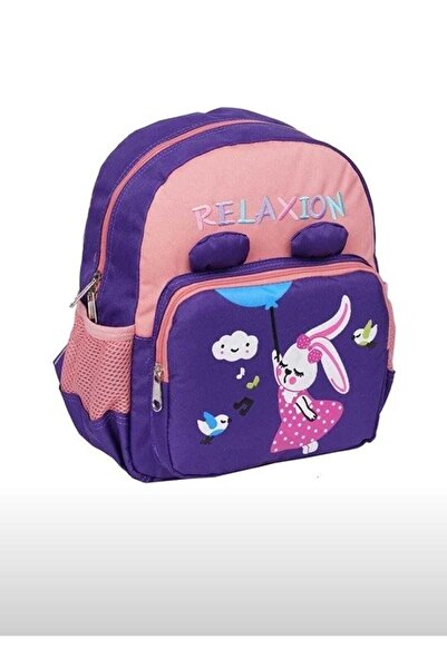 nacar çarşı Kız Çocuk Pembe Ayıcık Desenli Anasınıfı Okul Sırt Çantası Tek Ebat Pembe Mavi