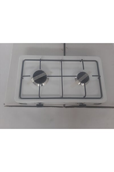 UğurKatmer Set Üstü 2 Gözlü Beyaz Ocak Doğalgaz Uyumlu