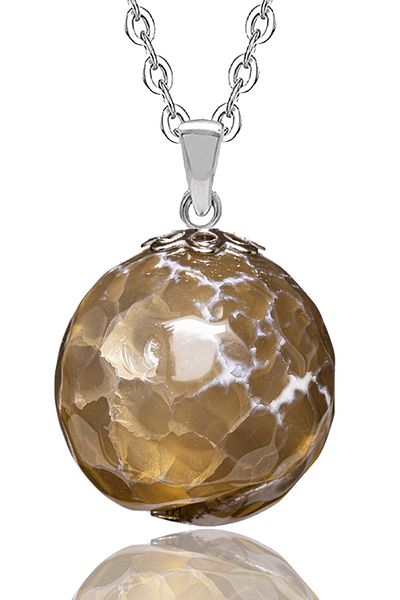Tesbih Atölyesi Brown Agate - Certified Natural Stone Necklace