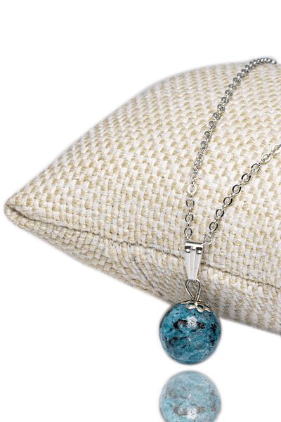 Tesbih Atölyesi Certified Faceted Natural Apatite Stone Necklace