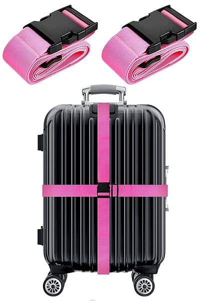 Pandogo Suitcase Lock Suitcase Safety Strip Pink