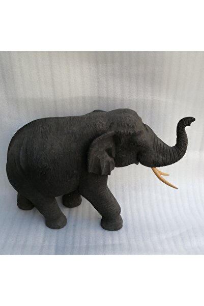 Butik Tülin Otantik El Yapımı Ahşap Tik Ağacı Siyah Boyalı Çizgi Doku Takma D...