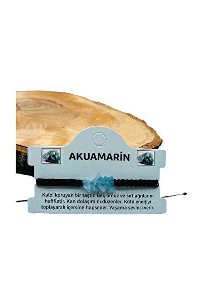 PEDRAS Doğaltaş Makromeli Akuamarin Bileklik