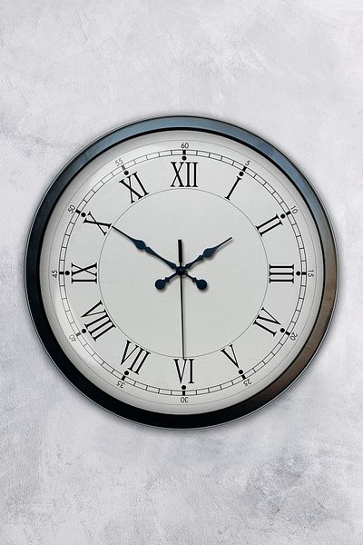 Kasva Concept Gift Decorative Gift 40 cm Black Metal Retro Wall Clock