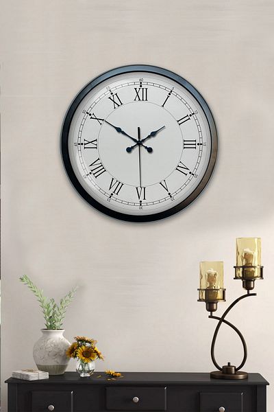 Kasva Concept Gift Decorative Gift 40 cm Black Metal Retro Wall Clock