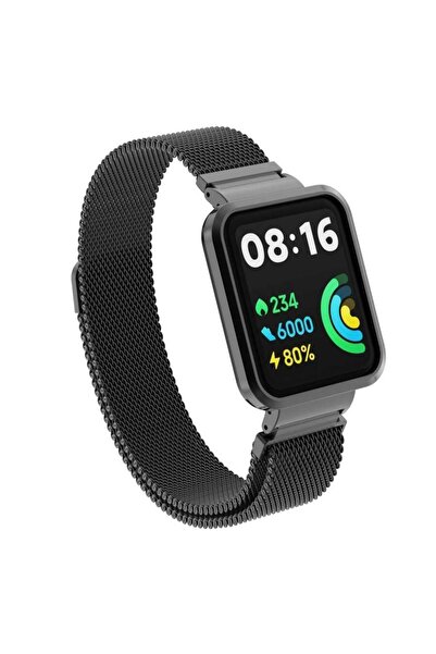UnDePlus Xiaomi Redmi Watch 2 Lite  Uyumlu   Kordon Kasalı Milano Loop Metal Kordon