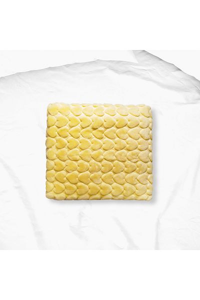 Golden بطانية أطفال على شكل قلب أصفر