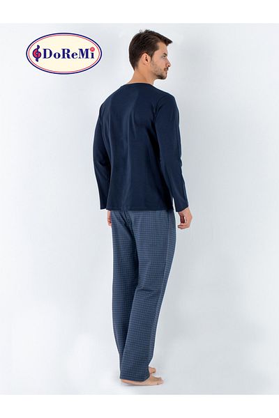 Doremi Σετ ανδρικών πιτζάμες Prussian Blue