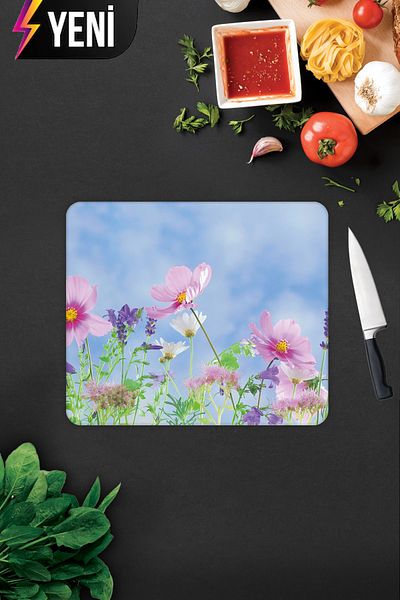 Decorita Violet Patterned |   Glass Cutting Board - Glass Cutting Board |   29cm X 34cm