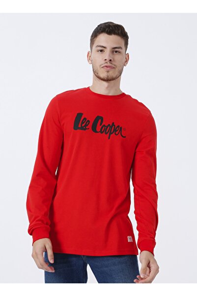 Lee Cooper O Neck Printed Red Men's T-shirt 231 Lcm242003 Zayne