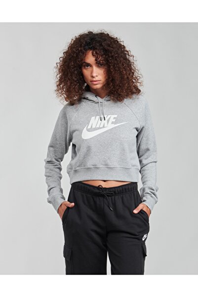 Nike Essential Croped Hoodie Жіночий сірий світшот Cj6327-063