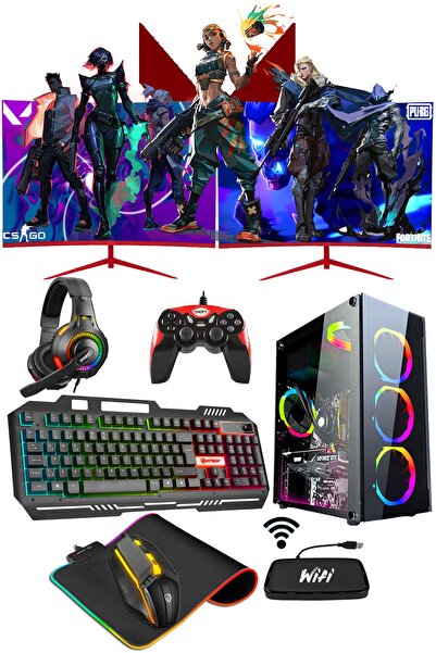 Zeiron Rx80 Dual I5-3470 16GB 256GB+1TB Gtx1050ti 23.8" 144hz Curved Oyuncu Masaüstü Bilgisayarı Uyumlu