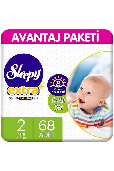 Sleepy 68 Extra Daily Activity Diapers - Size 2