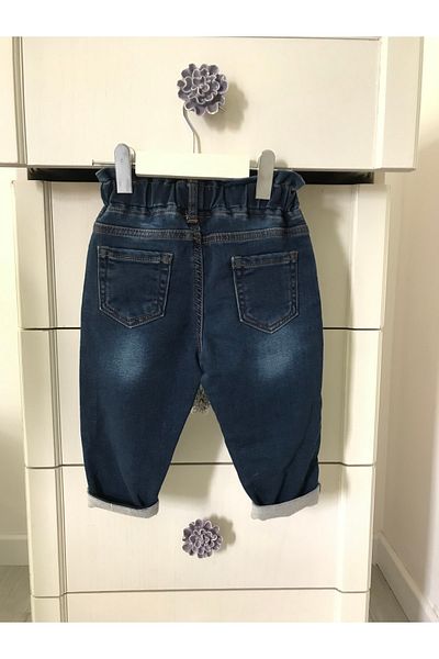 Çikoby Baby Girl Teddy Bear Accessory Mom Jeans Pants