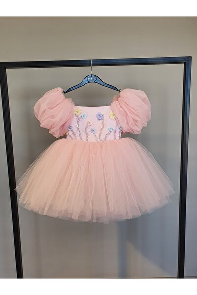 SCSTİL Pembe Çiçekli Balon Kol