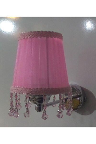 TEKAY AYDINLATMA الشمعدان الجدار مطرز الوردي