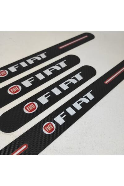 Aksefuar Lazer Fiat Albea Uyumlu Carbon Kapı Eşiği + Ayna Yağmur Koruyucu