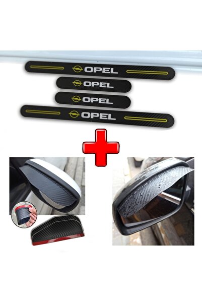 Aksefuar Lazer Opel Tigra Uyumlu Carbon Kapı Eşiği + Ayna Yağmur Koruyucu