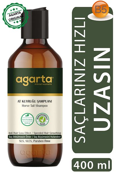 Agarta Natural Ponytail Shampoo - 400 Ml, 3 Pieces
