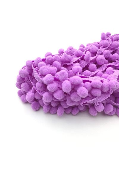 Erdal Ticaret Lilac Stripe Pompom - (+/-) 5 Meters