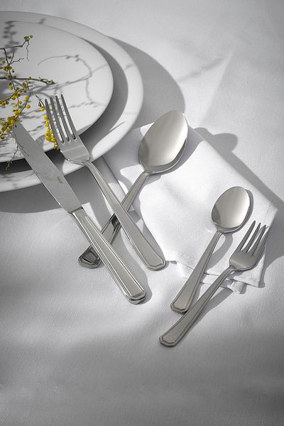 Hisar Max 24 Piece Steel Fork Spoon Knife Set