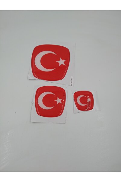 PROTEC Fiat Egea Sedan Uyumlu Ay Yıldız Türk Bayrağı Logo Set (3'lü)