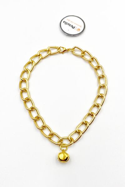 Petella Köpek Boyun Tasması Köpek Kolyesi Ayarlanabilir Zilli Zincir Kolye