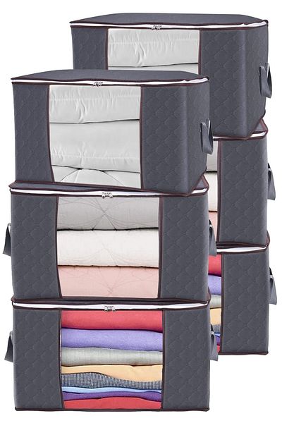 REKHOME 6 Pieces Window Gray Large Size Pillow Quilt Sweater Hurcu / 75x40x40