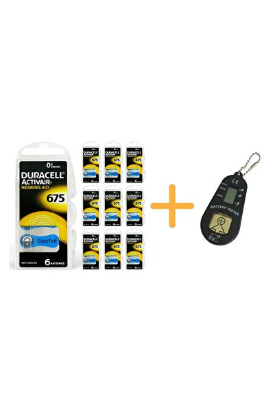Duracell Activair 675 Numara Işitme Cihazı Pili (10 Paket X 6= 60 Adet) + Pil...