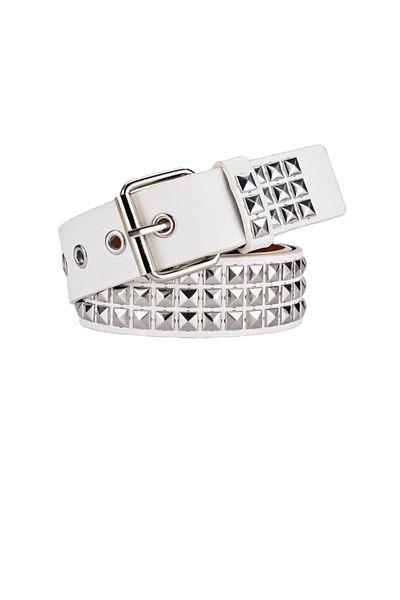 targay Metallica Style Belt with Pyramid Studs and Cowboy Buckle